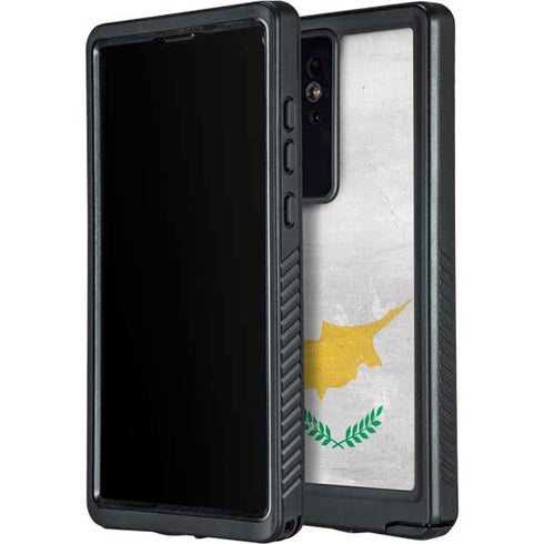 Cyprus Flag Distressed Galaxy S24 Ultra Waterproof Case